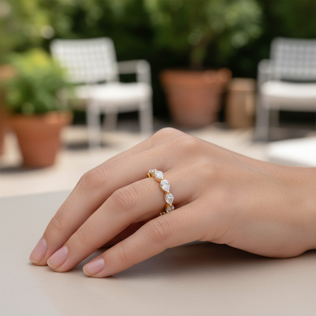 'Bailey' Pear Shaped 3.00ct Eternity Diamond Wedding Band
