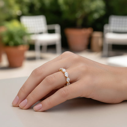 'Bailey' Pear Shaped 3.00ct Eternity Diamond Wedding Band