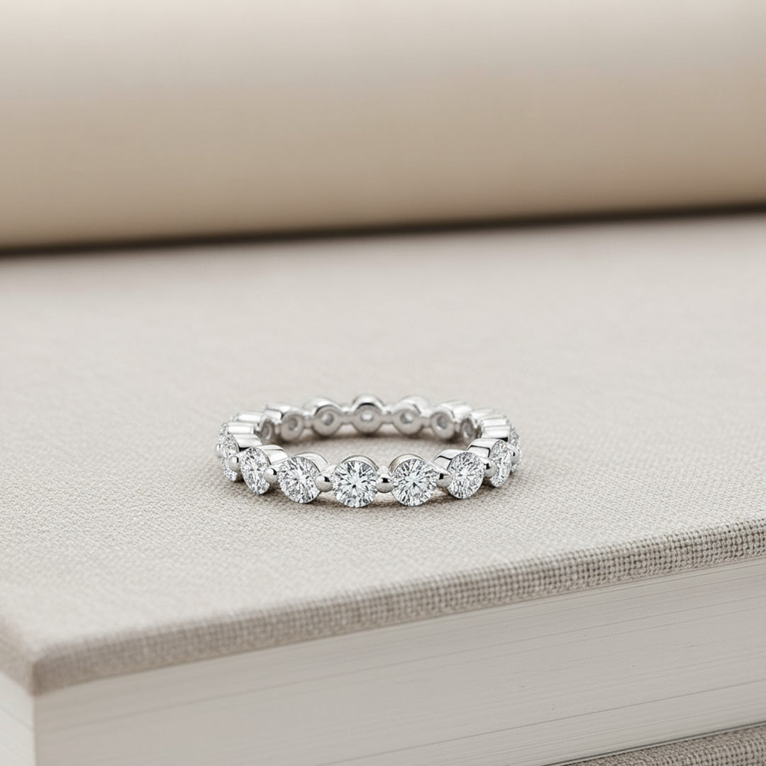 'Lindsey' Eternity Shared Prong Round 1.17ct  Diamond Wedding Band