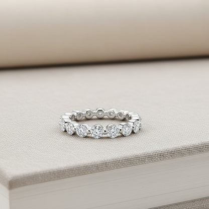'Lindsey' Eternity Shared Prong Round 1.17ct  Diamond Wedding Band
