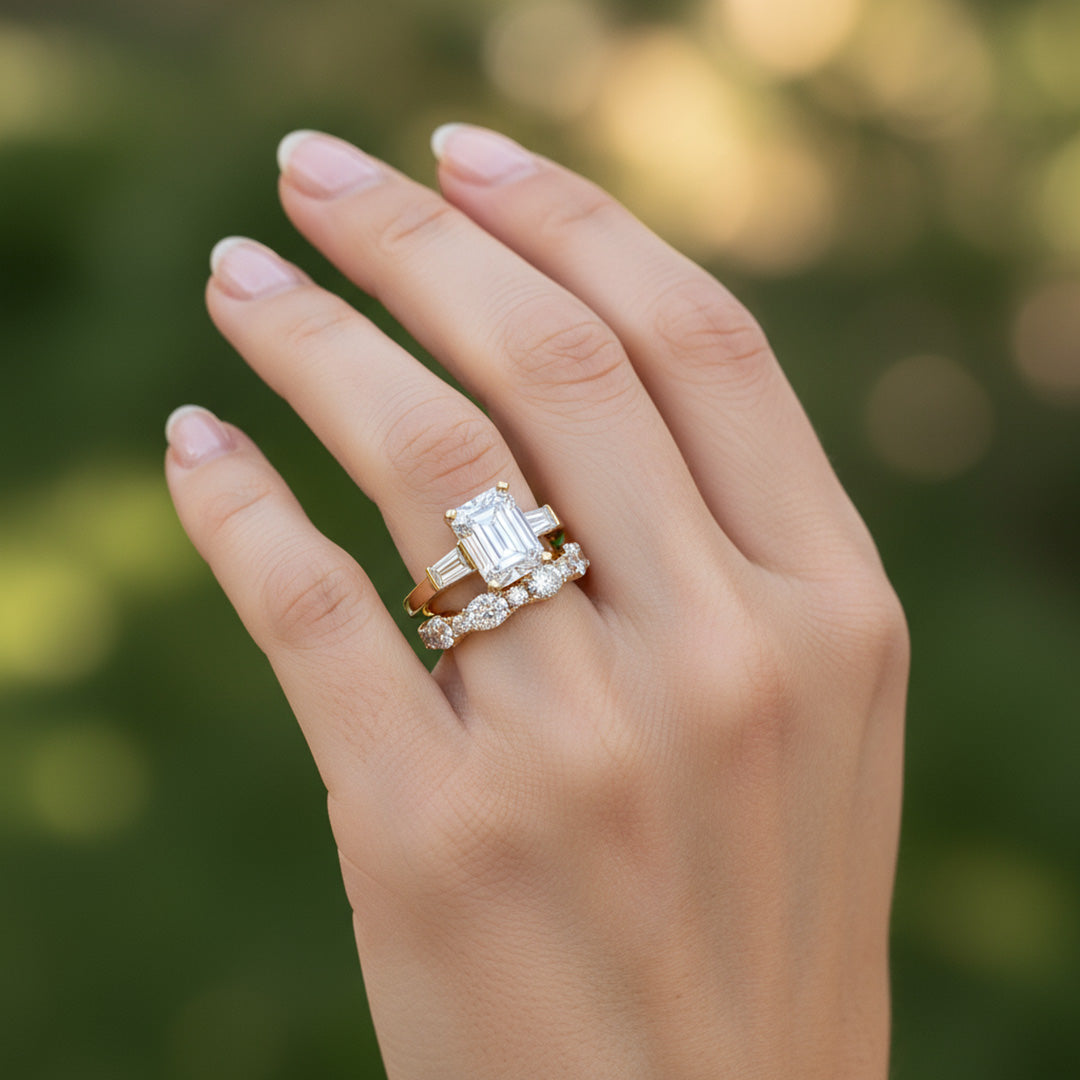 'Chrissy' Round & Oval 1.15ct Diamond Wedding Band