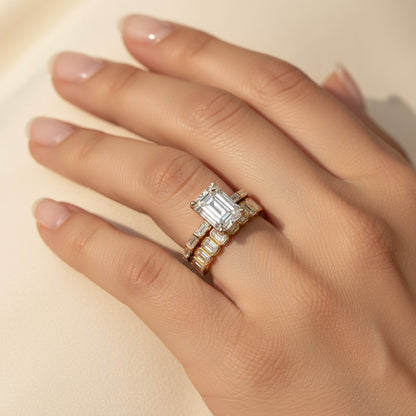 'Leslie' 2.50ct Emerald Cut Bezel Set Eternity Band