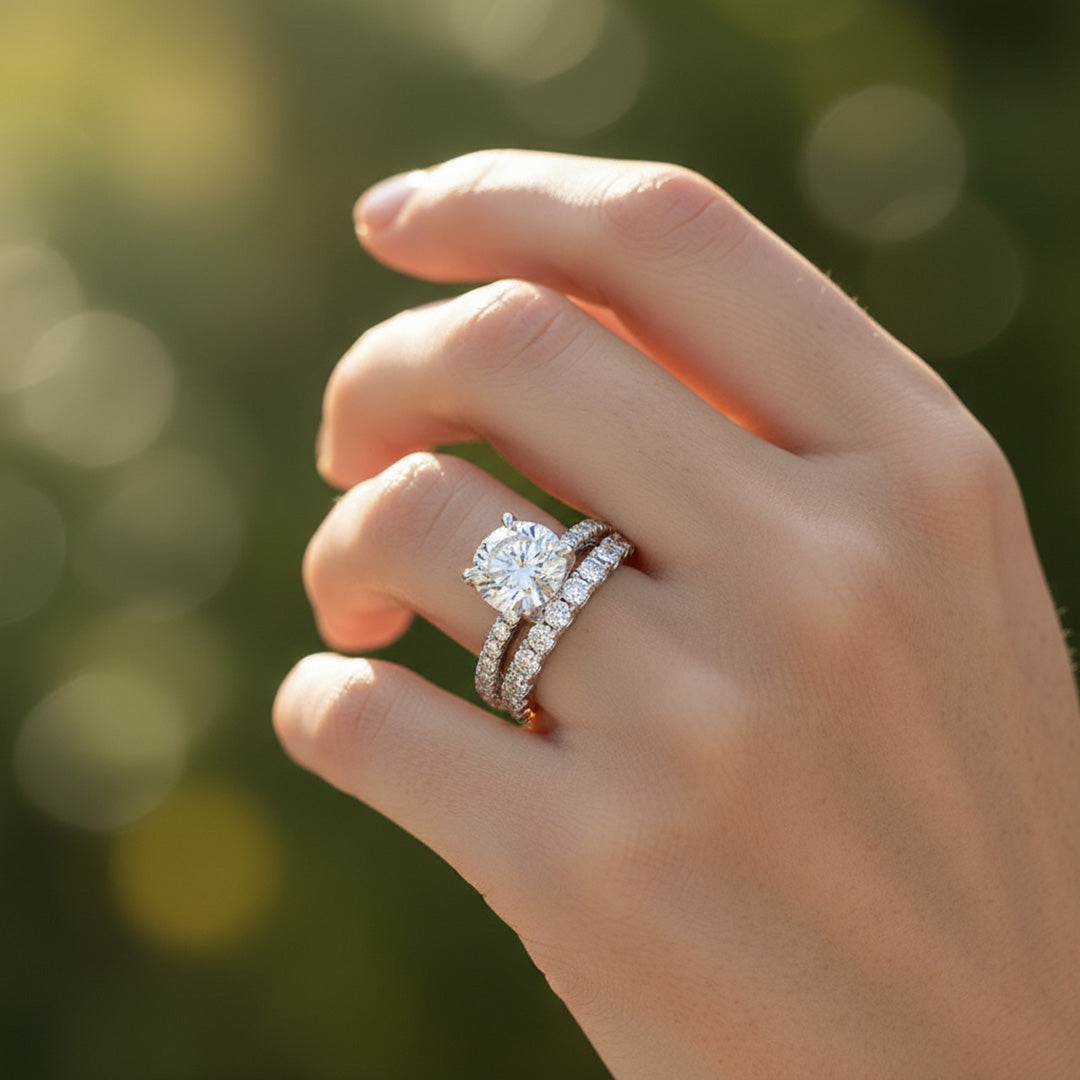 'Karen' Round Brilliant 2.35ct Diamond Prong Set Eternity Band