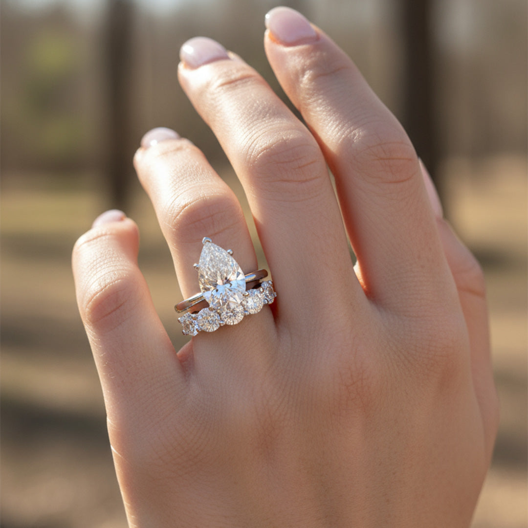 'Emily' 5 Stone 2.00ct  Round Diamond Wedding Band