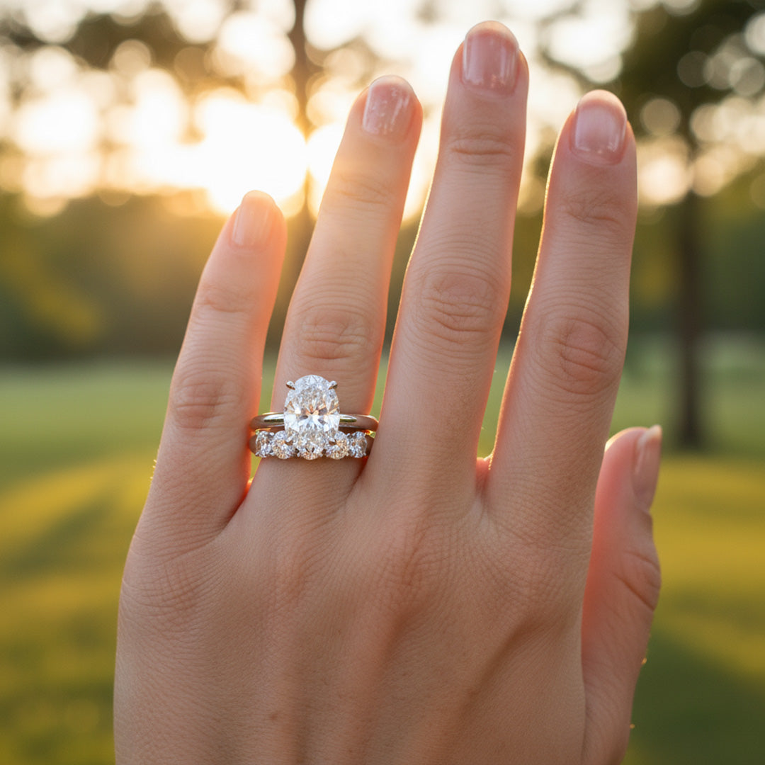 'Amelia' 5 Stone 2.00ct Oval Diamond Wedding Band