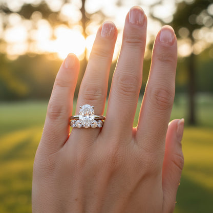 'Amelia' 5 Stone 2.00ct Oval Diamond Wedding Band