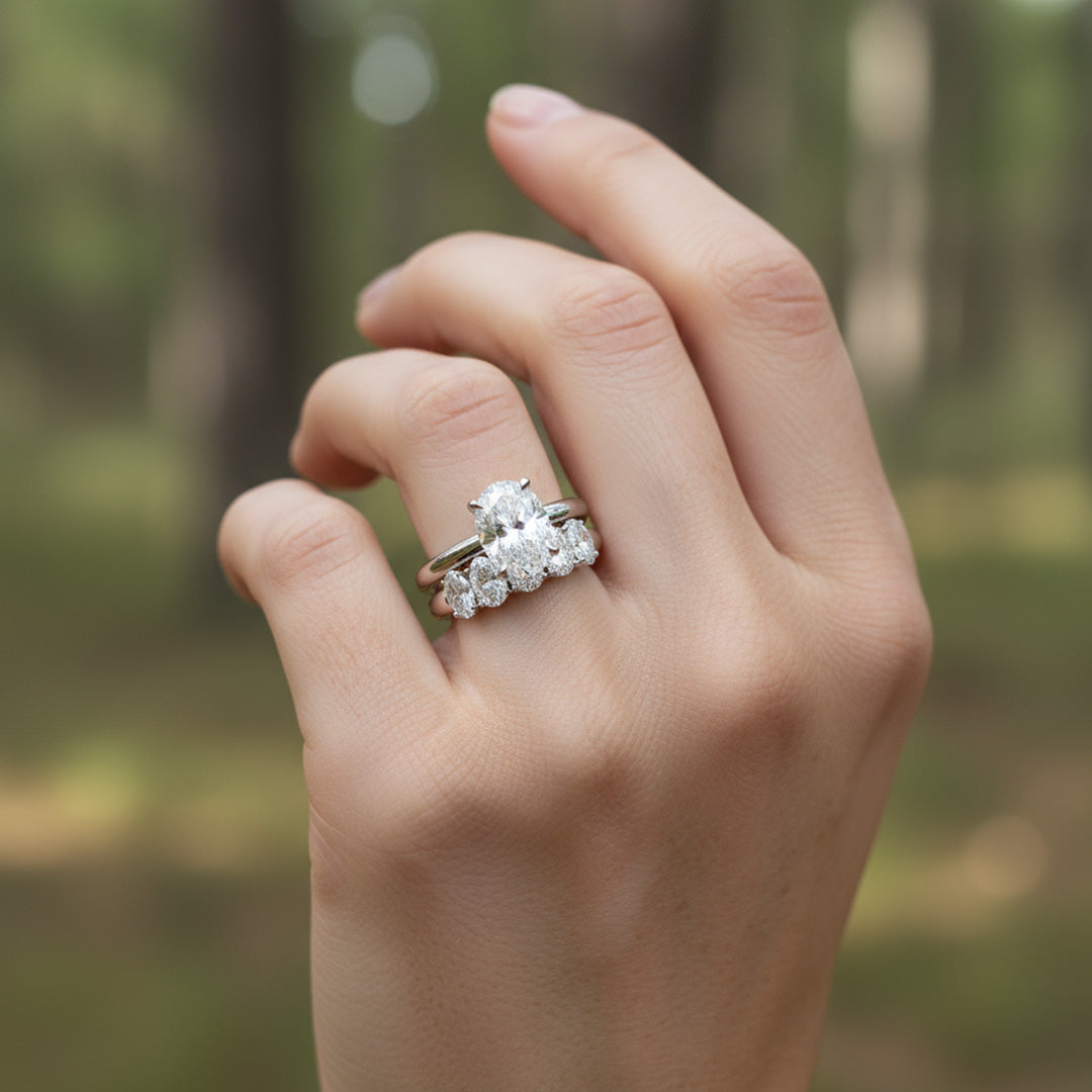 'Amelia' 5 Stone 2.00ct Oval Diamond Wedding Band