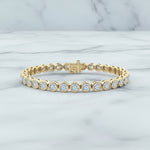 Bezel Set 5.00ct Round Tennis Bracelet