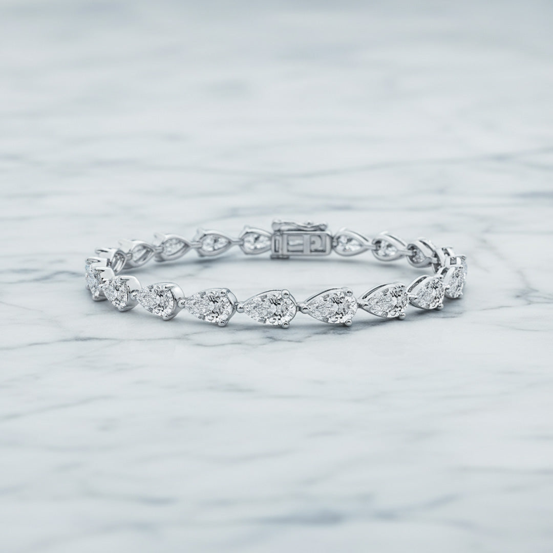 11.13ct Pear Shaped Tennis Bracelet