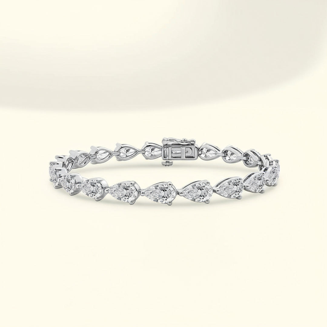 11.13ct Pear Shaped Tennis Bracelet