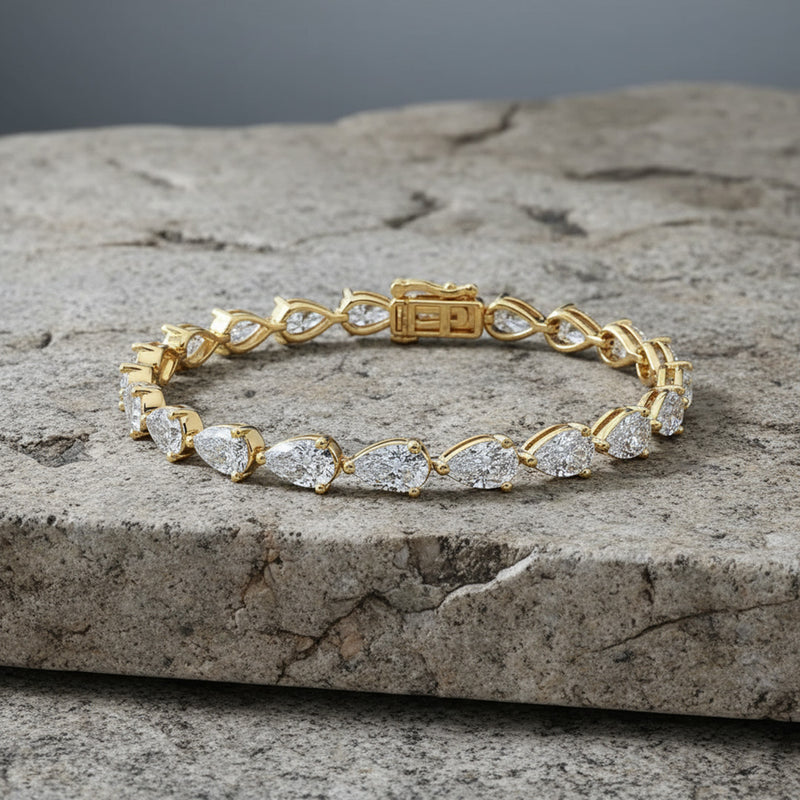 11.13ct Pear Shaped Tennis Bracelet