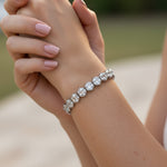 Hexagon Cut Diamond Tennis Bracelet