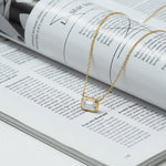 2.00ct Bezel Set Emerald Cut Necklace