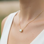 2.00ct Bezel Set Emerald Cut Necklace