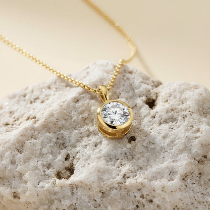 2.00ct Bezel Set Round Necklace