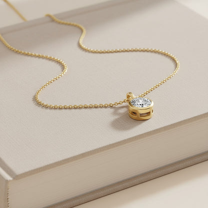 2.00ct Bezel Set Round Necklace
