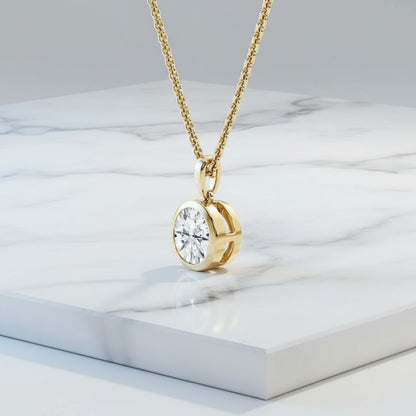 2.00ct Bezel Set Round Necklace