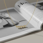 Bezel Set Round 5 Stone 1.00ct Necklace