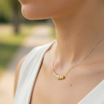 Bezel Set Round 5 Stone 1.00ct Necklace