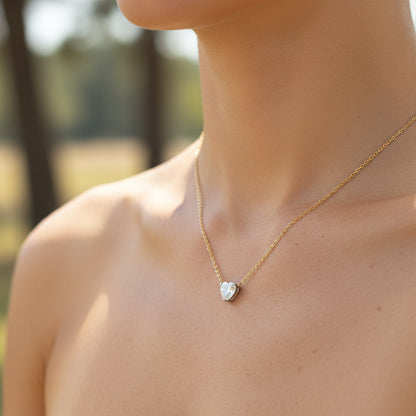 Heart Shaped Solitaire Necklace