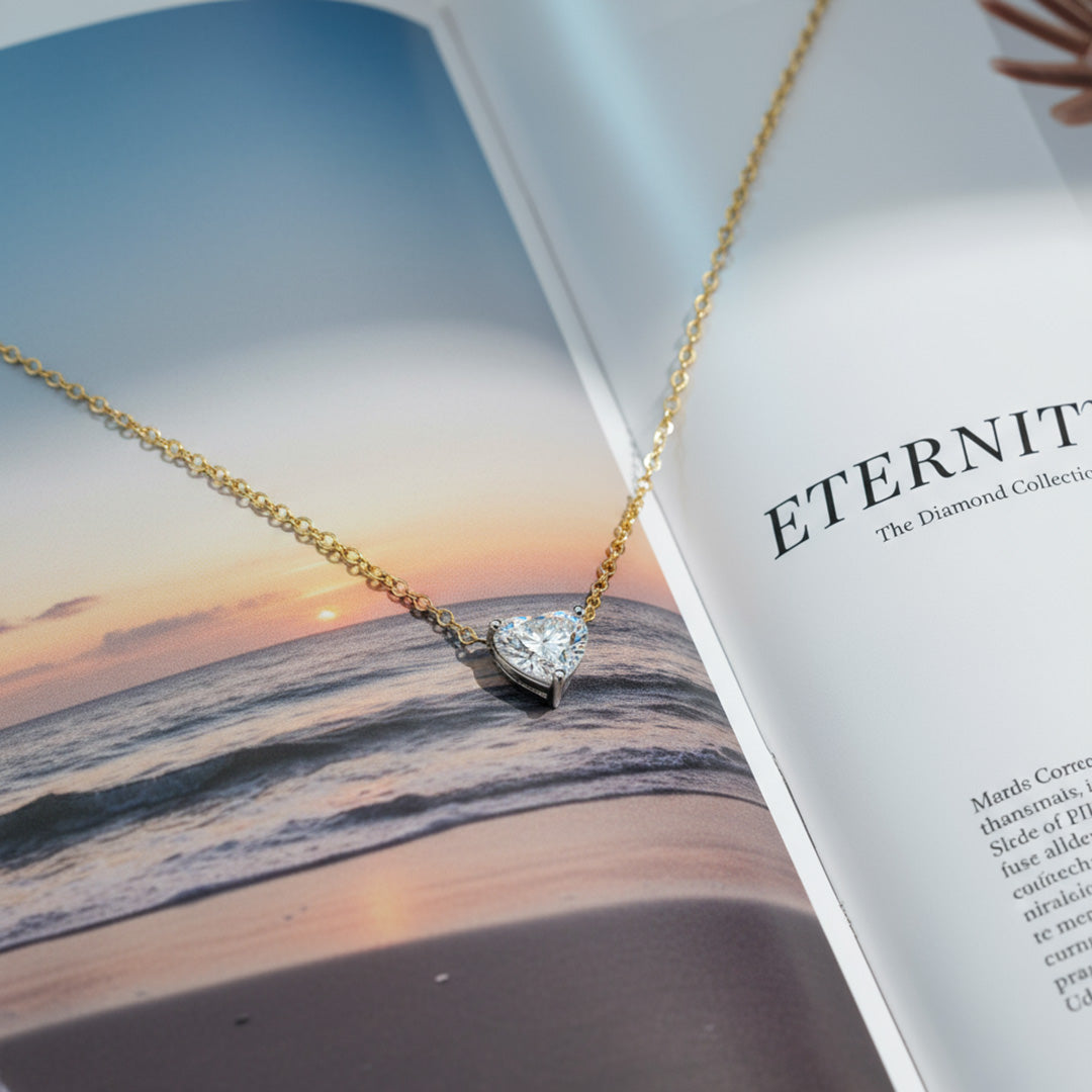 Heart Shaped Solitaire Necklace