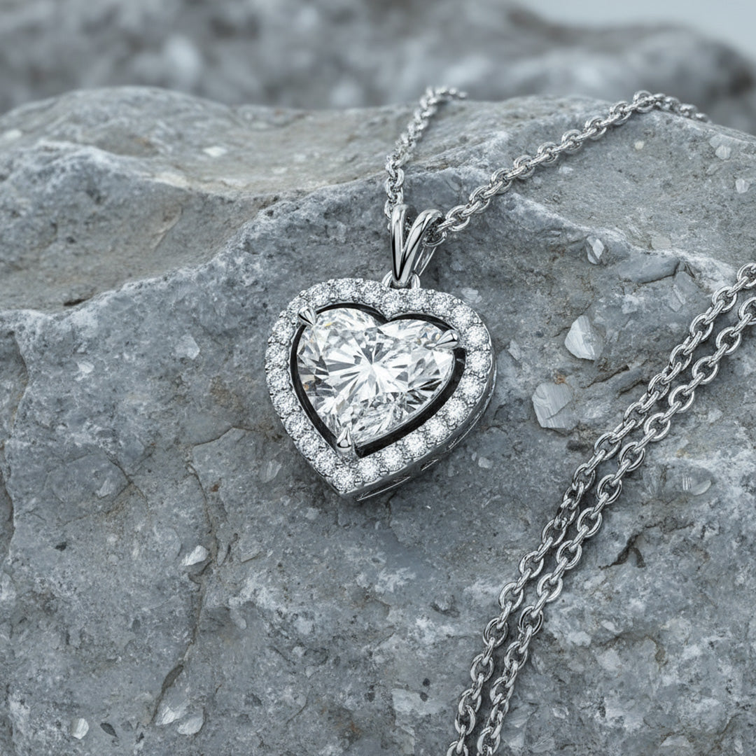 Diamond Heart Pendant Necklace (3 ct.)