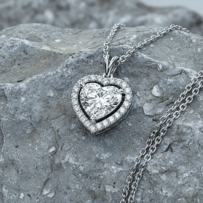Diamond Heart Pendant Necklace (3 ct.)