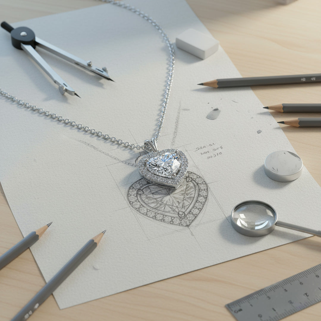 Diamond Heart Pendant Necklace (3 ct.)