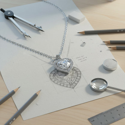 Diamond Heart Pendant Necklace (3 ct.)