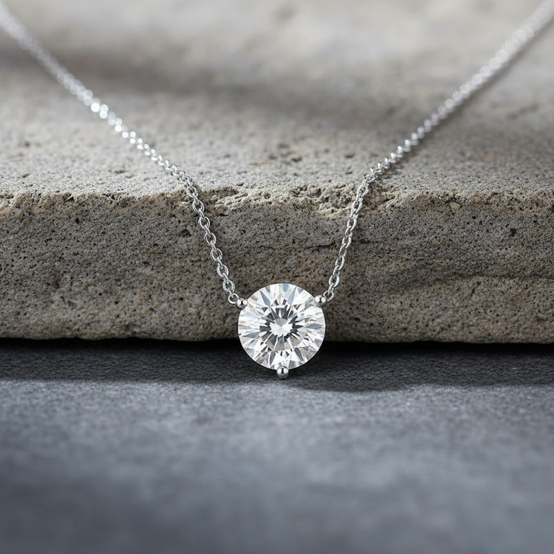 1.51ct Round Brilliant Solitaire Necklace