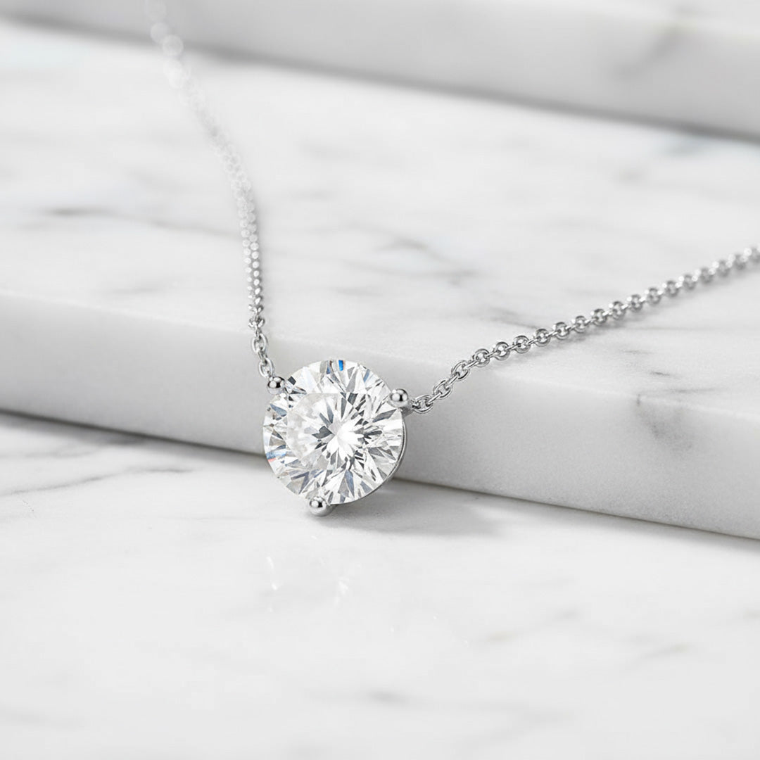1.51ct Round Brilliant Solitaire Necklace