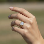 Bezel Set 2.00ct Cushion Cut Diamond Ring