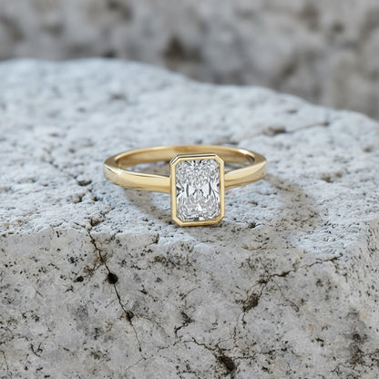 Bezel Set 2.00ct Radiant Cut Diamond Ring