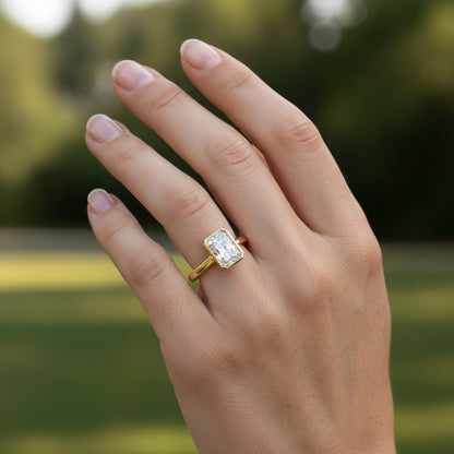 Bezel Set 2.00ct Radiant Cut Diamond Ring