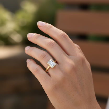 Bezel Set 2.00ct Radiant Cut Diamond Ring