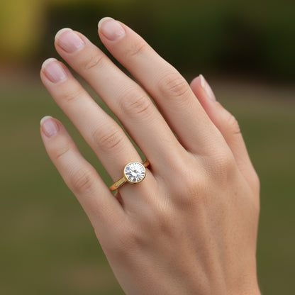 Bezel Set 2.00ct Round Cut Diamond Ring