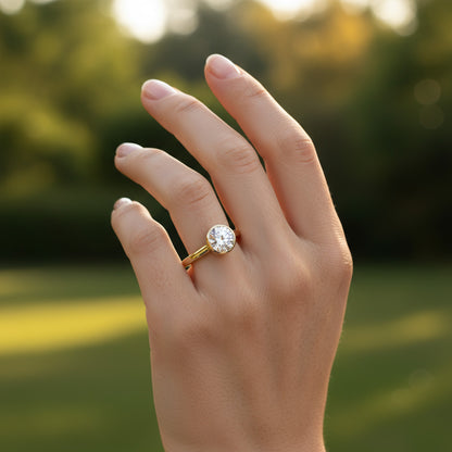 Bezel Set 2.00ct Round Cut Diamond Ring