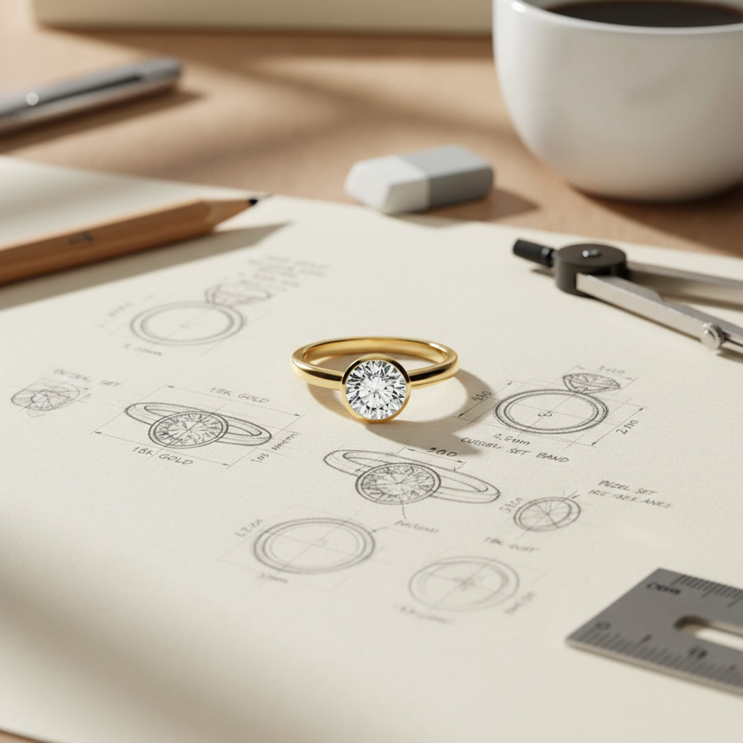 Bezel Set 2.00ct Round Cut Diamond Ring