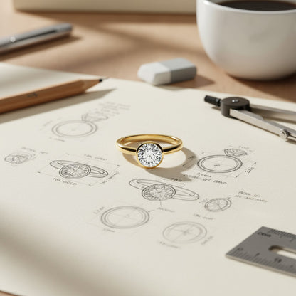 Bezel Set 2.00ct Round Cut Diamond Ring