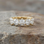 14KY 5 Stone Hexagon Cut Diamond Ring