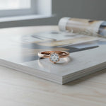 Hexagon 1.00ct  Diamond solitaire ring