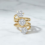 Round Diamond Spiral Ring