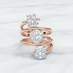 Round Diamond Spiral Ring