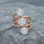 Round Diamond Spiral Ring