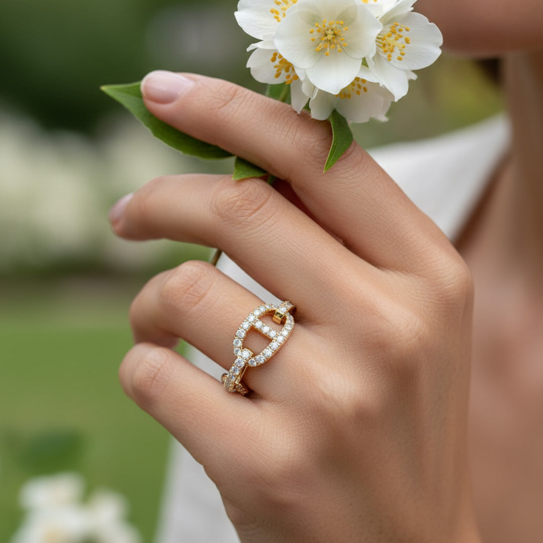 Diamond Chain Link Eternity Ring