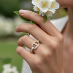 Diamond Chain Link Wedding Band