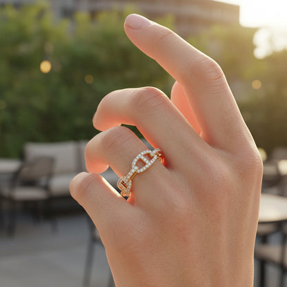 Diamond Chain Link Eternity Ring