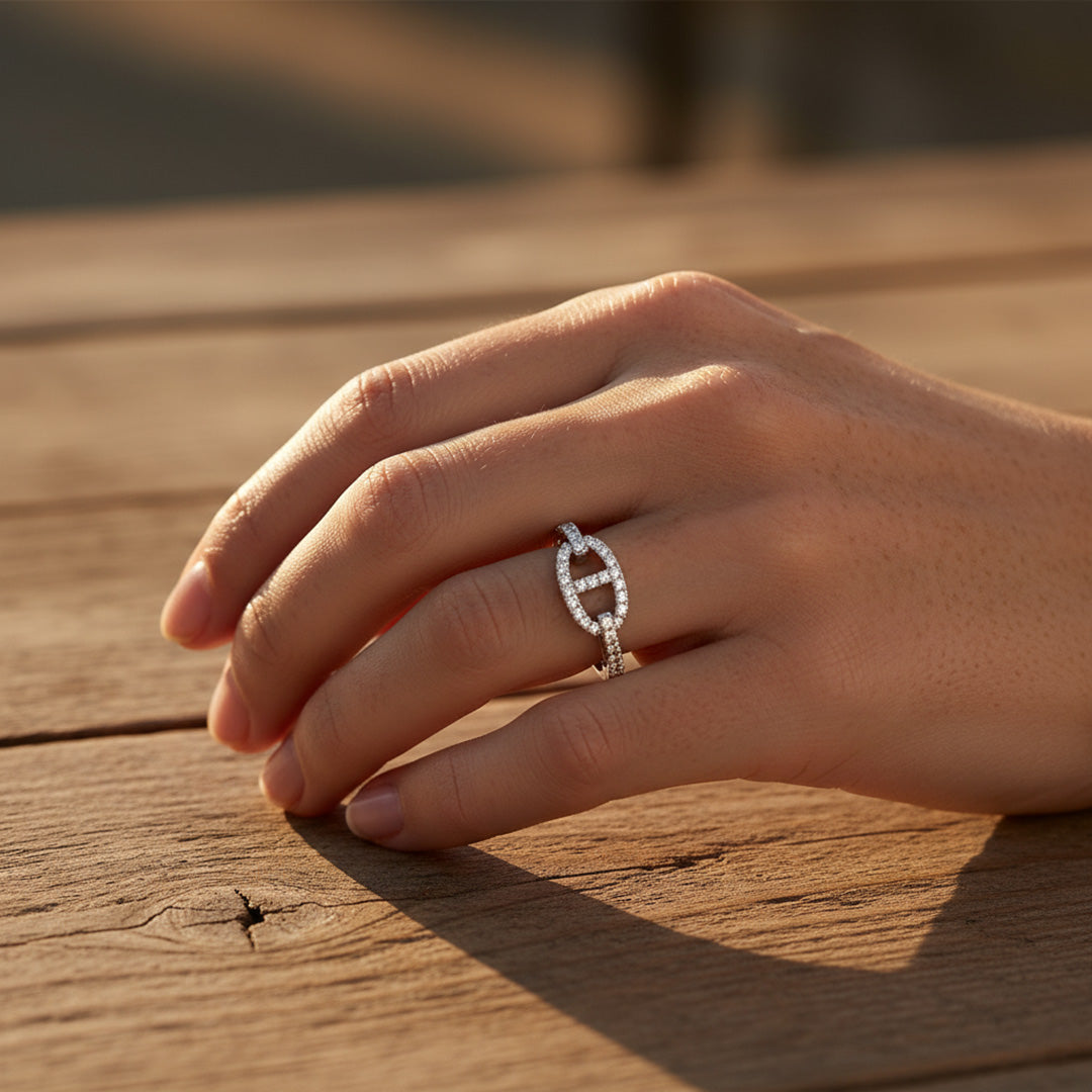 Diamond Chain Link Eternity Ring