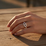 Diamond Chain Link Wedding Band