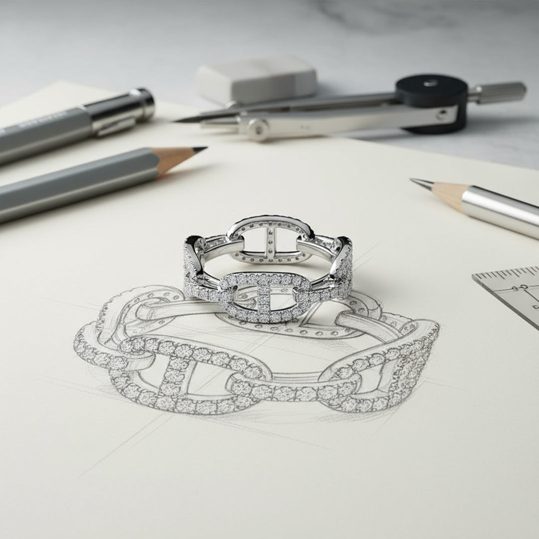 Diamond Chain Link Eternity Ring